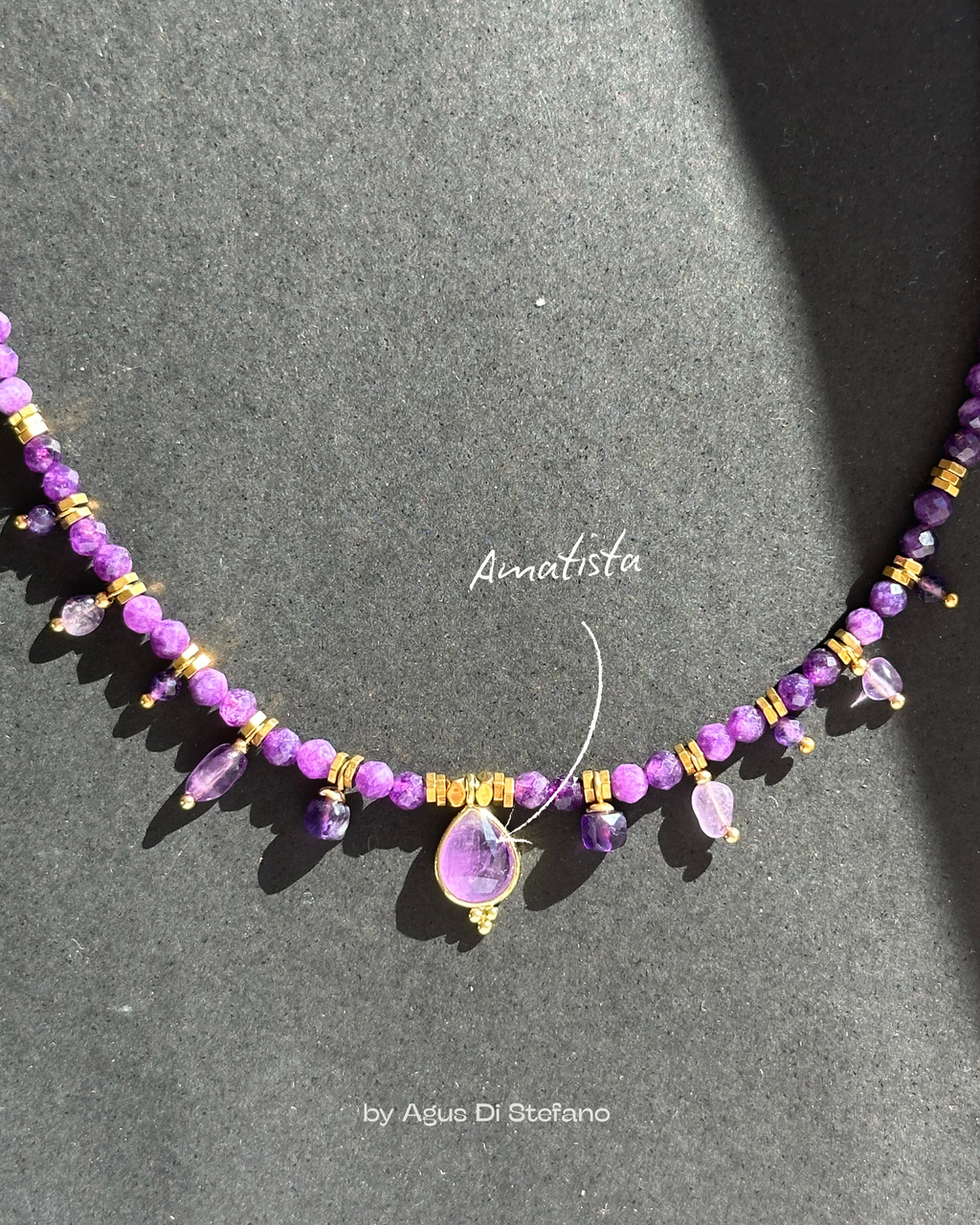 Amatista con Dijes
