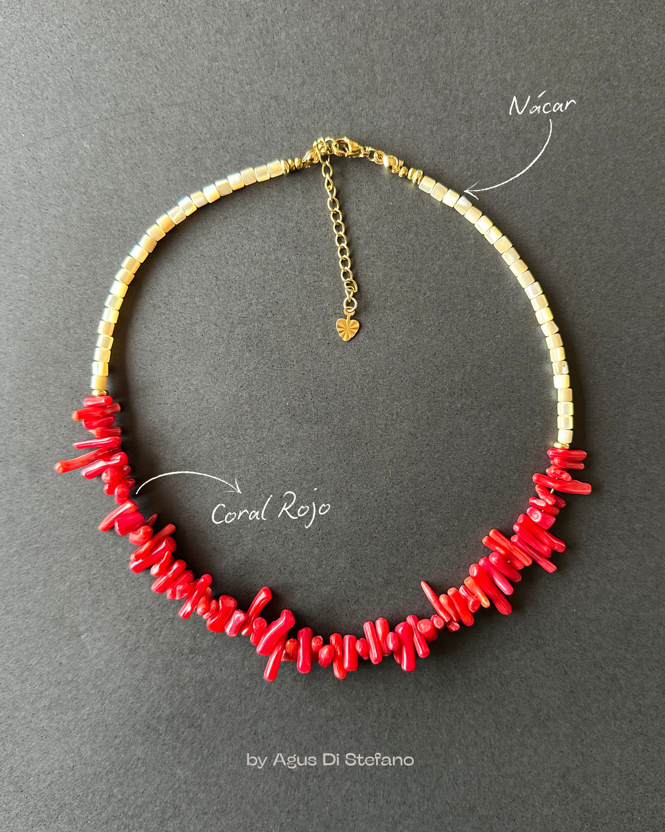 Coral Rojo + Nácar