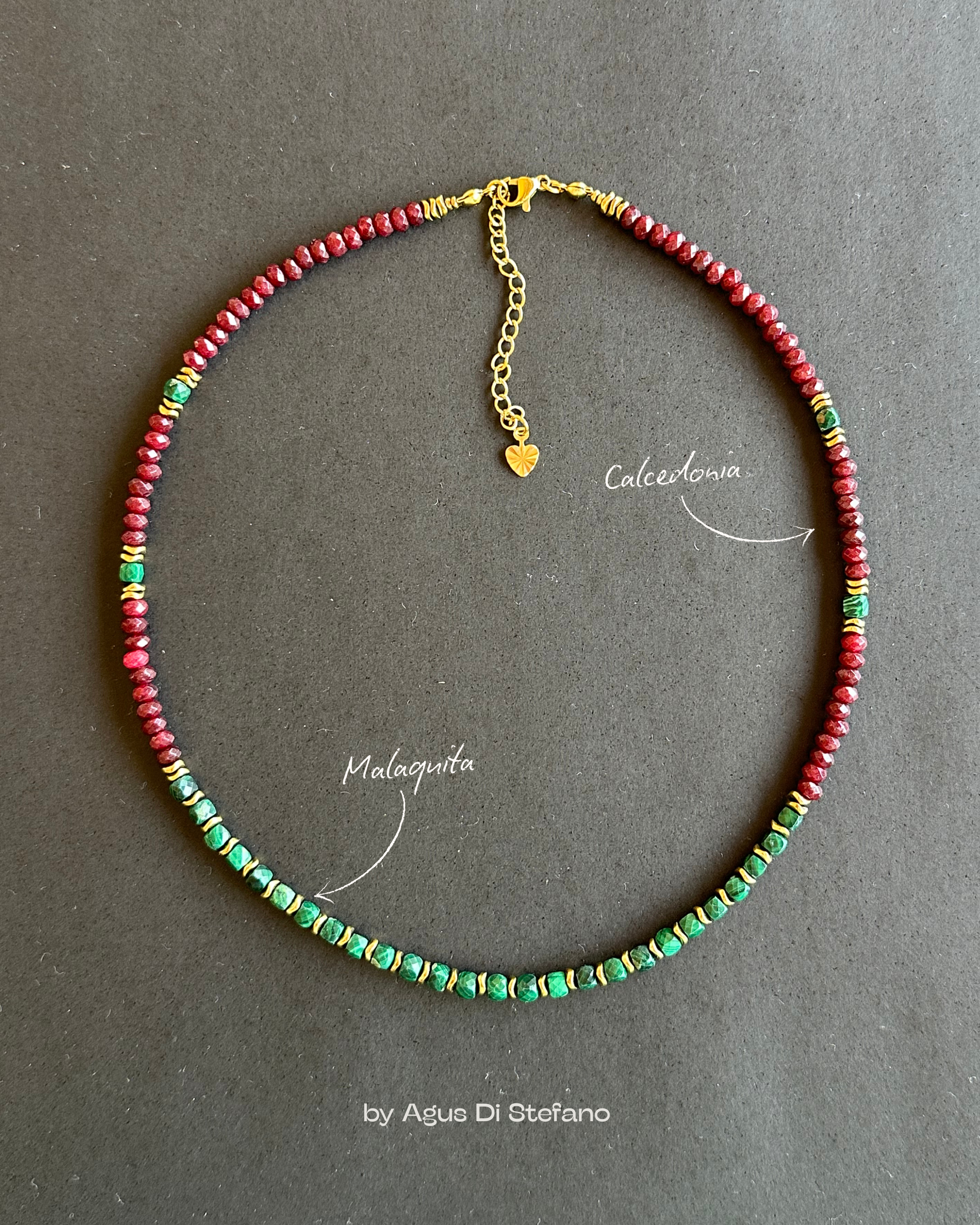 Calcedonia + Malaquita